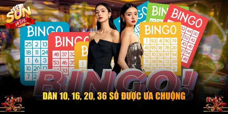 Dàn 10, 16, 20, 36 số được ưa chuộng