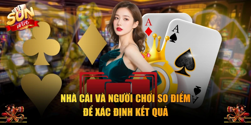 Nhà cái và người chơi so điểm để xác định kết quả