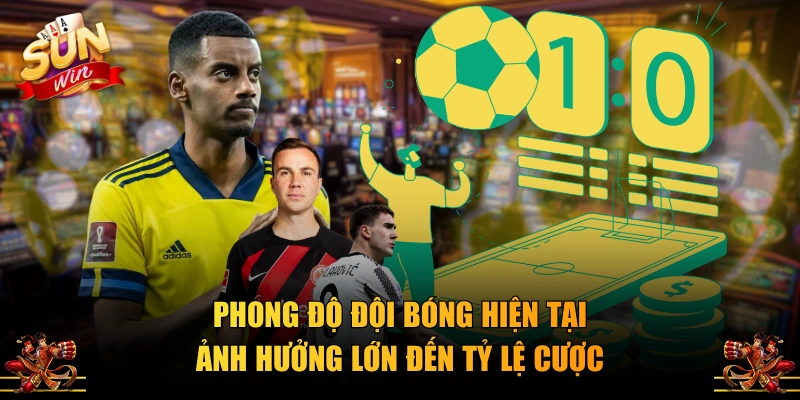 Phong độ đội bóng hiện tại ảnh hưởng lớn đến tỷ lệ cược